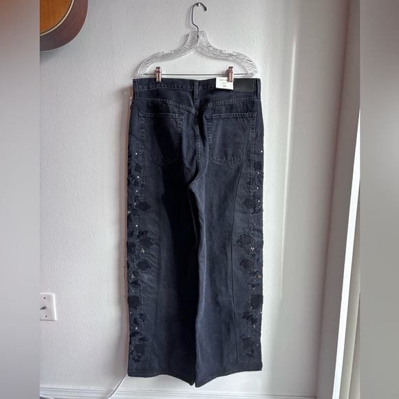 Citizens of Humanity Ayla Embroidered Wide Leg Jeans Voila Size 33 NWT - Picture 8 of 13